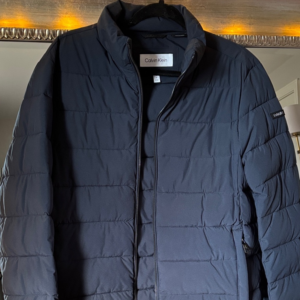 Calvin Klein Men's Navy Blue Puffer Jacket